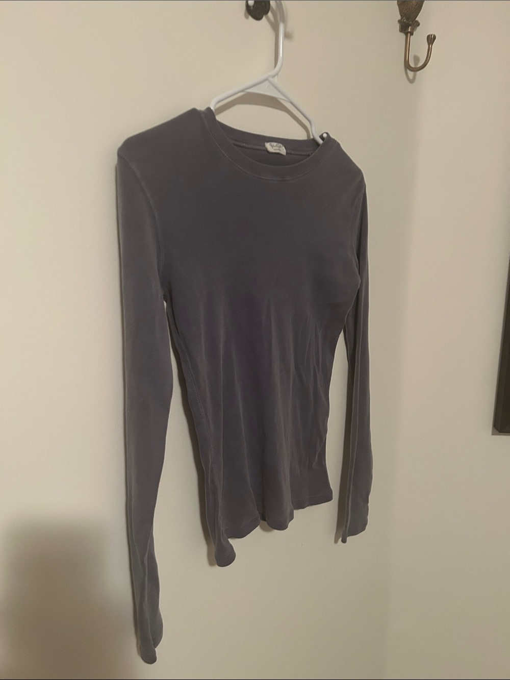 Brandy Melville Long Sleeve Crewneck Top in Slate